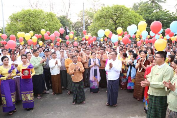 Thingaha Foundation donated complete remodeling of sidewalks to Mandalay Government
