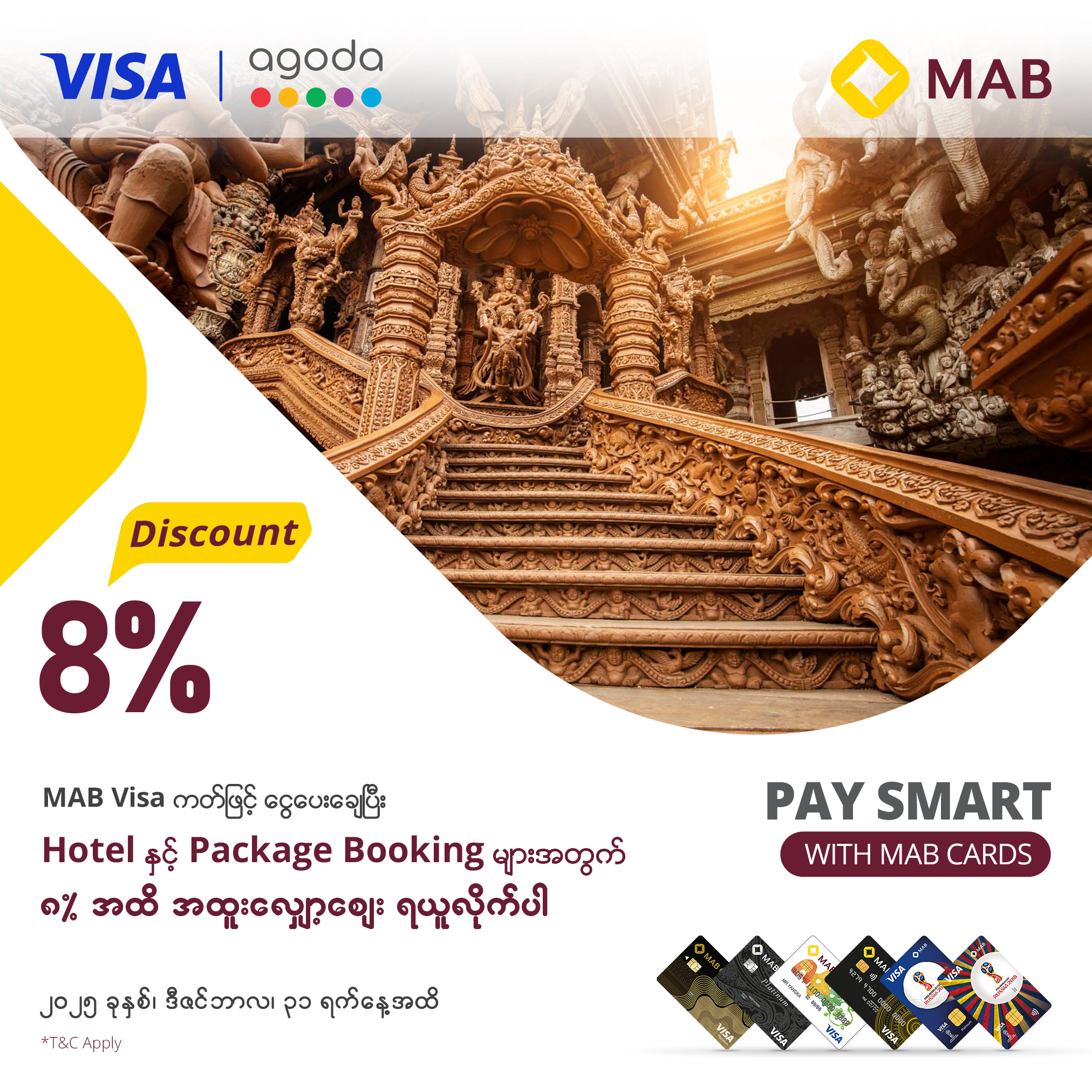 Enjoy Up to 8% Off at Agoda.com with MAB Visa Card